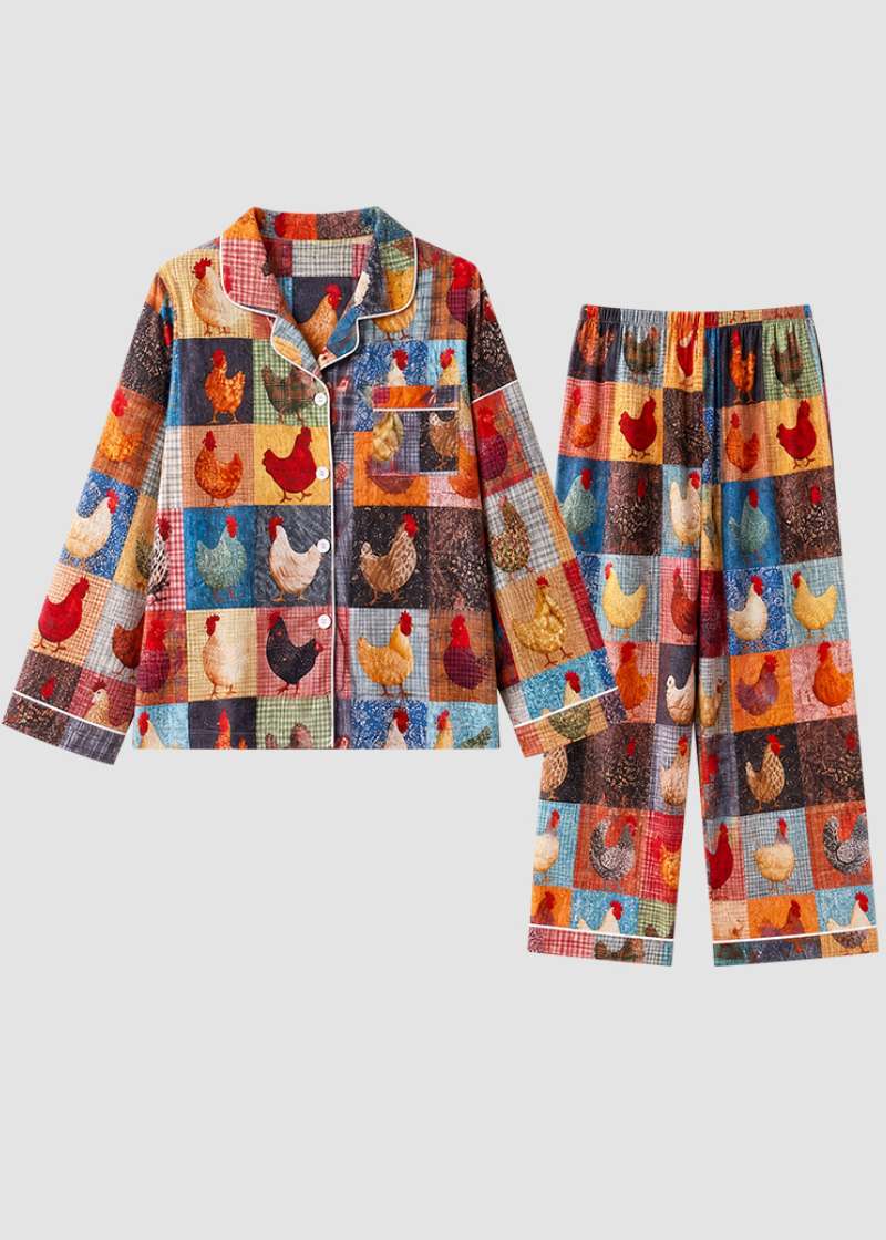 Women’s Check Print 2-Piece Pajama Set with Short & Long Sleeve Options