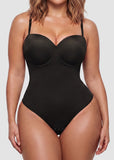 Lace-Up Back Tummy Control Bodysuit