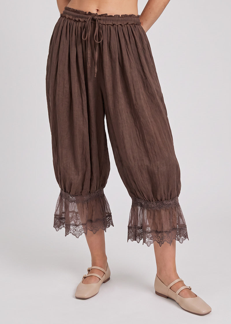 Lace Bloomer Pants for Women Capri Pants