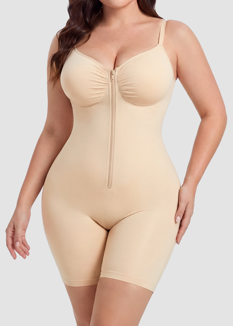 Seamless Tummy Control Zipper Bodysuit