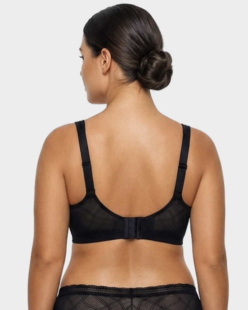 Ultra-Lightweight Full Coverage Cup Jacquard Mesh Comfort Bra