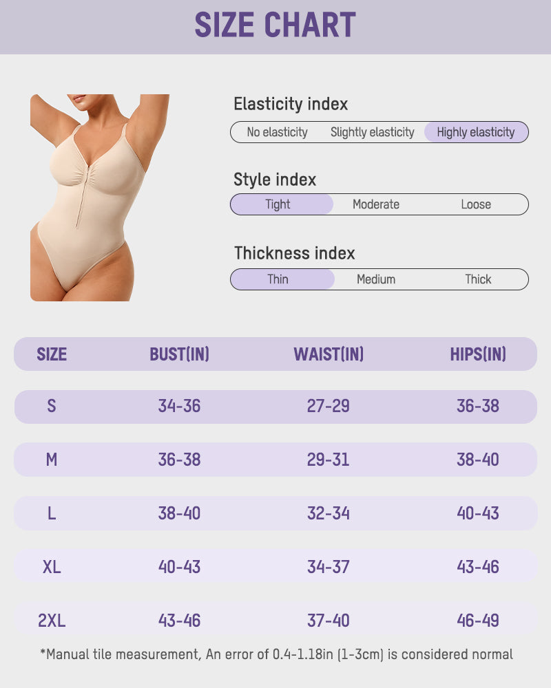 Zip-Front Tummy Control Shapewear Bodysuit