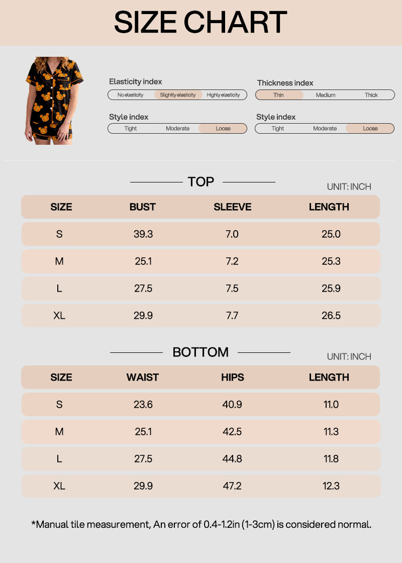 Cute Halloween Cartoon Print 2-Piece Pajama Set