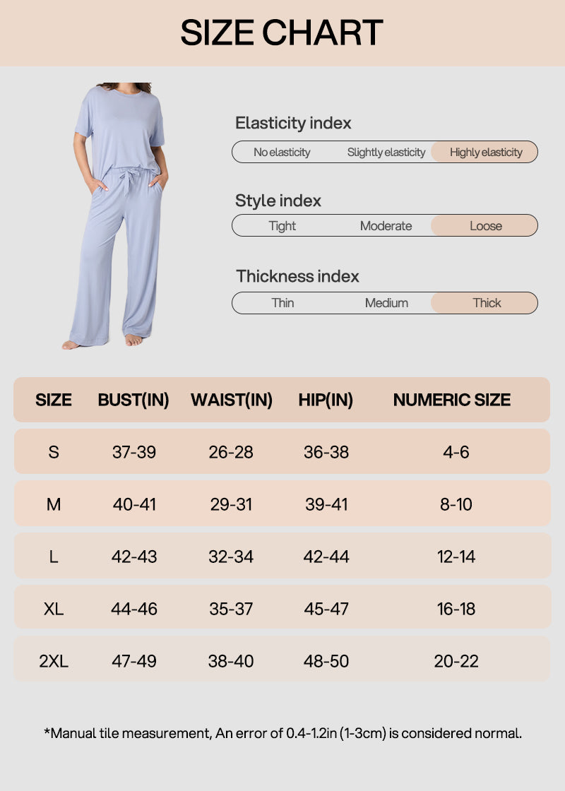 Women's Breathable Pajama Set with T-Shirt & Pocket Pants