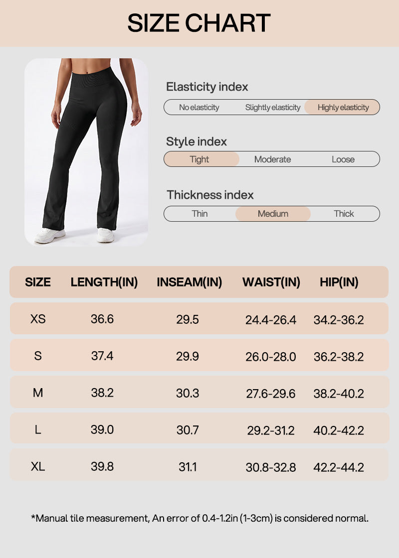 High-Waisted Mini Flare Yoga Leggings – Seamless Butt Lifting Pants