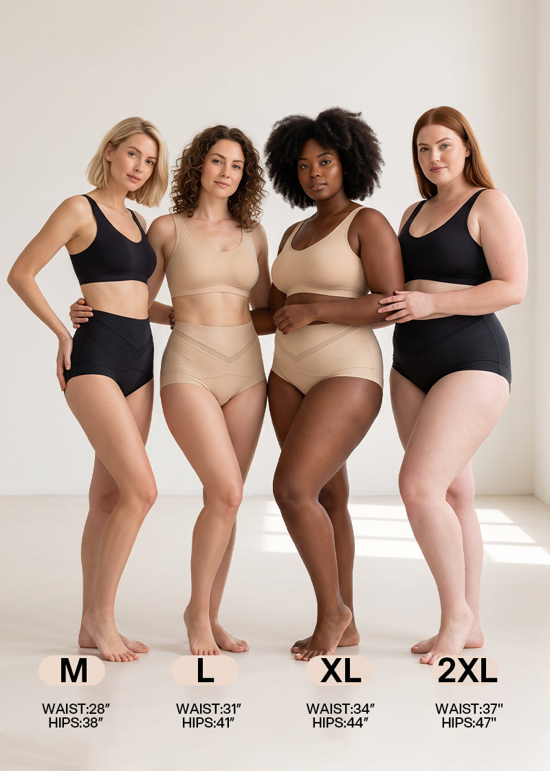 V-Shaped Tummy-Control Sculpting Briefs Multipack