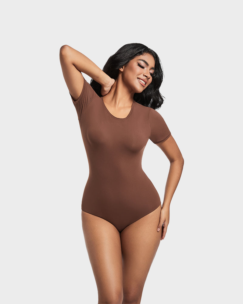 LilyLove® Comfy Sculpt Round Neck T-Shirt Bodysuit