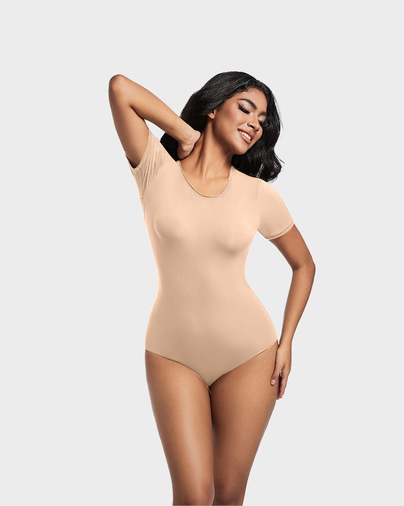 LilyLove® Comfy Sculpt Round Neck T-Shirt Bodysuit