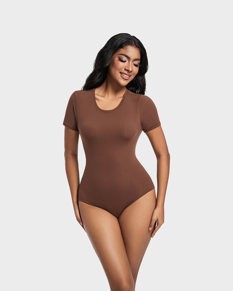 LilyLove® Comfy Sculpt Round Neck T-Shirt Bodysuit