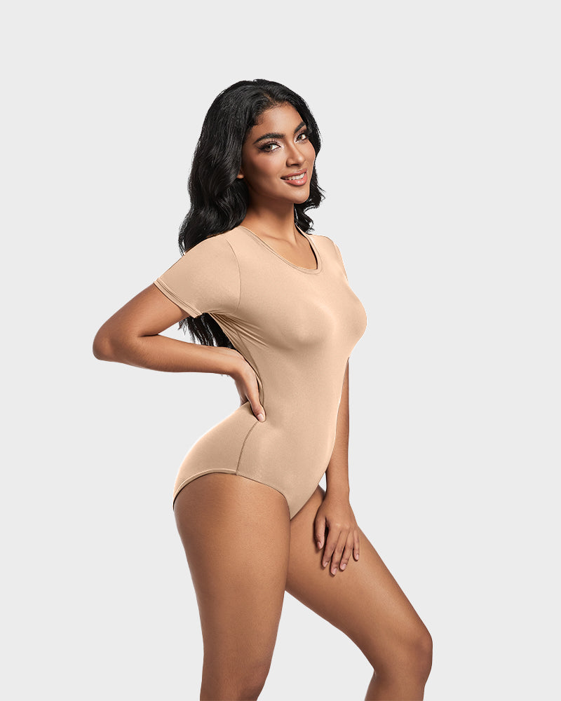 LilyLove® Comfy Sculpt Round Neck T-Shirt Bodysuit