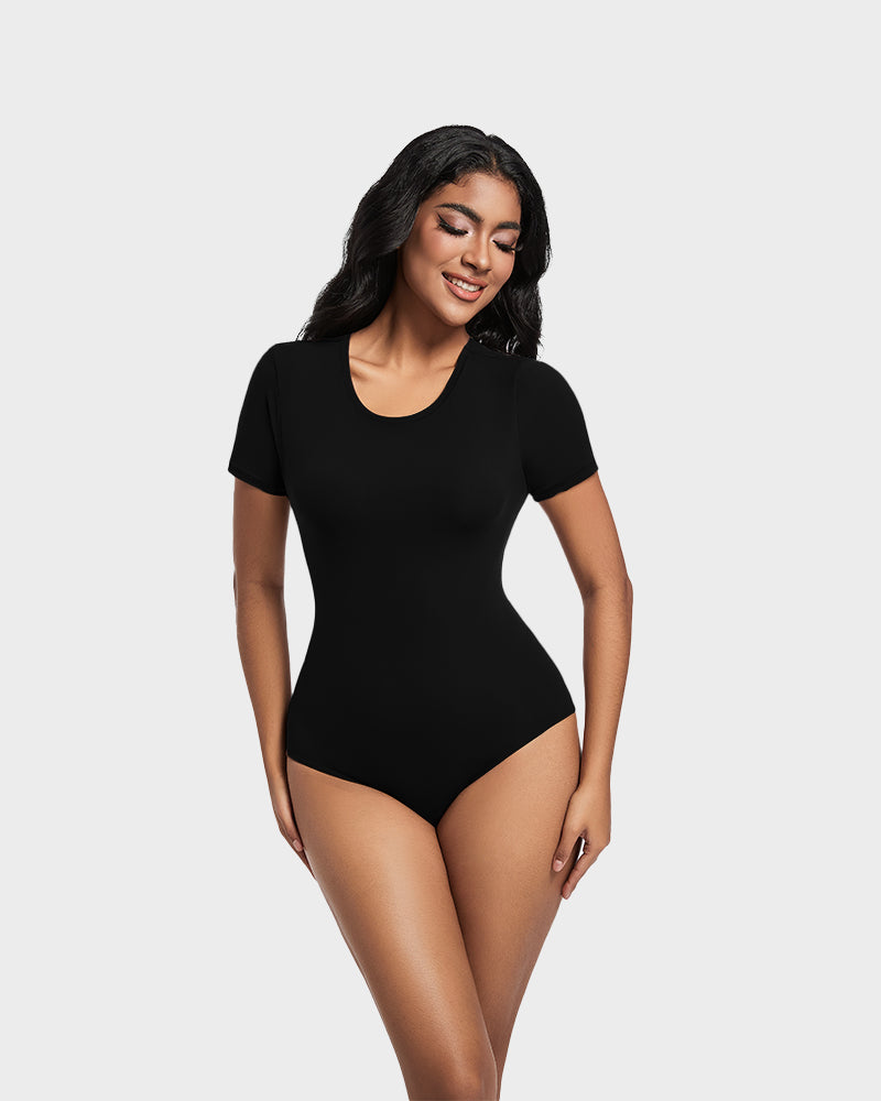 LilyLove® Comfy Sculpt Round Neck T-Shirt Bodysuit