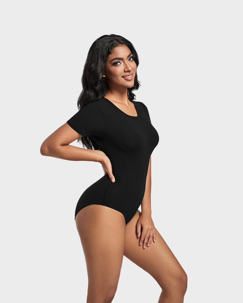 LilyLove® Comfy Sculpt Round Neck T-Shirt Bodysuit