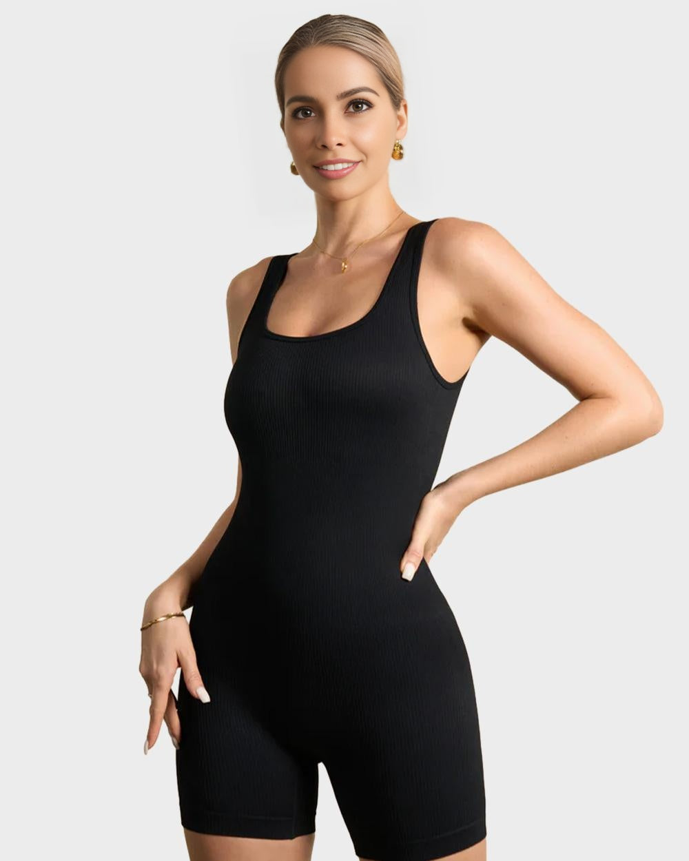 LilyLove® Ribbed Sleeveless Sport Bodysuit